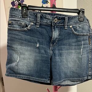 Denim Blue Women's Shorts silver jeans
